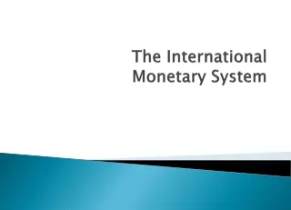 The International  Monetary System