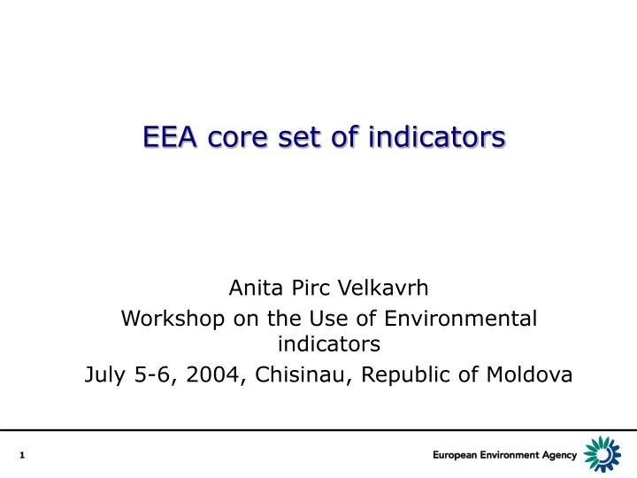 eea core set of indicators
