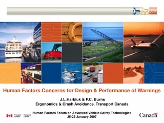Human Factors Concerns for Design &amp; Performance of Warnings