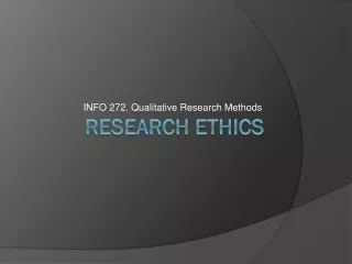 INFO 272. Qualitative Research Methods