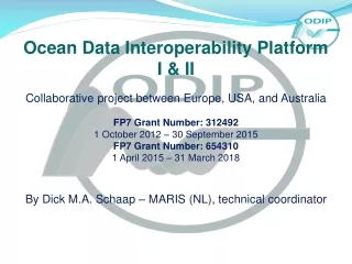 Ocean Data Interoperability Platform  I &amp; II