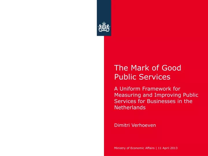 the mark of good public services