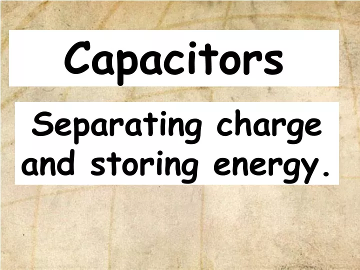 capacitors