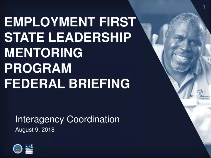 employment first state leadership mentoring program federal briefing