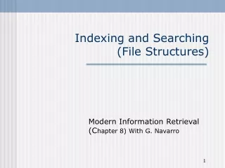 Indexing and Searching (File Structures)