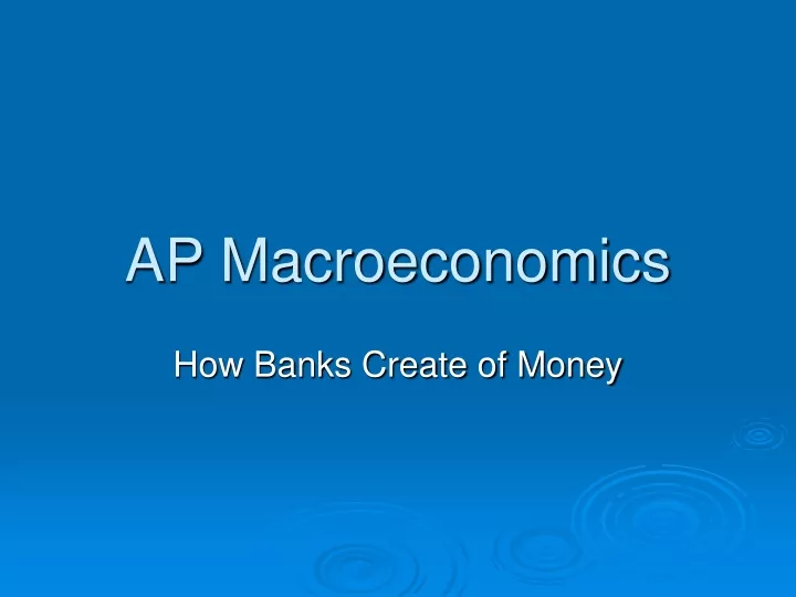 ap macroeconomics