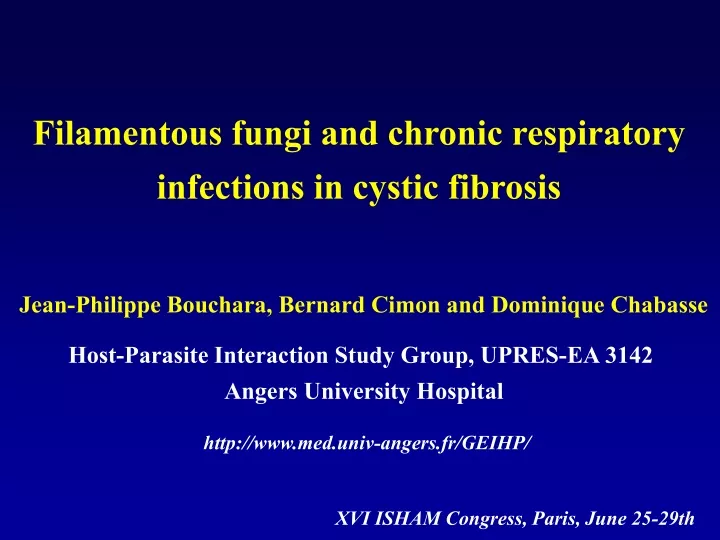 filamentous fungi and chronic respiratory