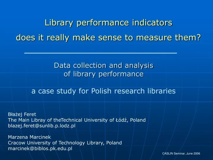 library performance indicators does it really