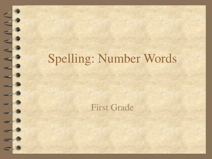 spelling number words