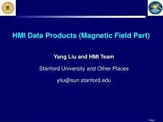 HMI Data Products (Magnetic Field Part)