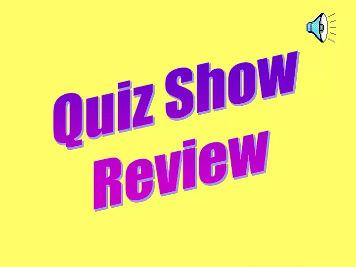 quiz show review