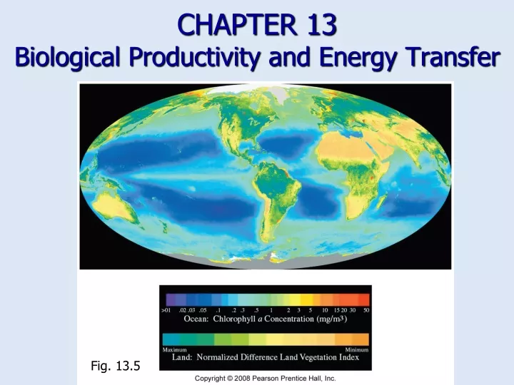 chapter 13 biological productivity and energy transfer