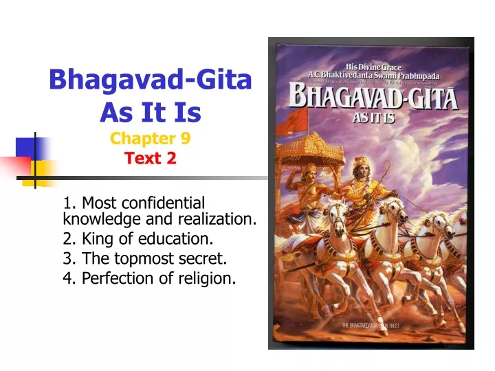bhagavad gita as it is chapter 9 text 2