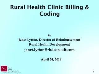 Rural Health Clinic  Billing &amp; Coding