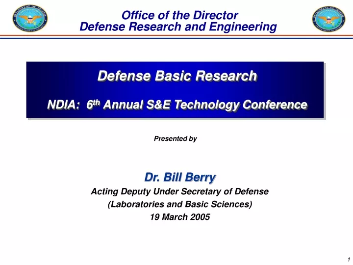 office of the director defense research