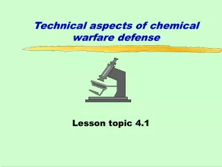 Technical aspects of chemical warfare defense