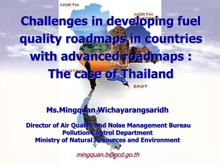 challenges in developing fuel quality roadmaps