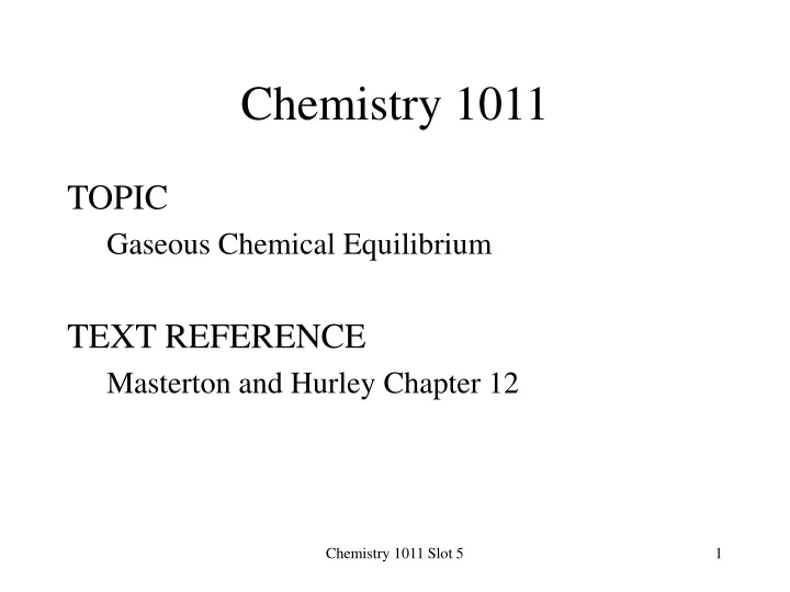 chemistry 1011