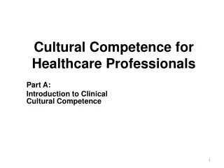 Cultural Competence for  Healthcare Professionals