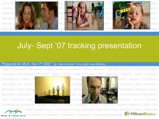 July- Sept ’07 tracking presentation
