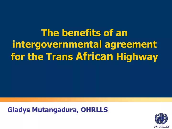 the benefits of an intergovernmental agreement