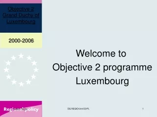 Welcome to  Objective 2 programme Luxembourg