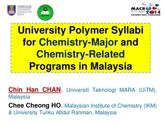 University Polymer Syllabi for  Chemistry-Major  and  Chemistry-Related  Programs in Malaysia
