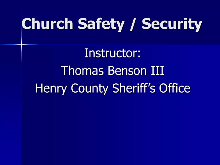 church safety security