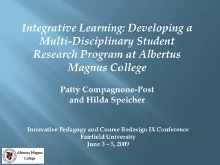 Innovative Pedagogy and Course Redesign IX Conference Fairfield University June 3 – 5, 2009