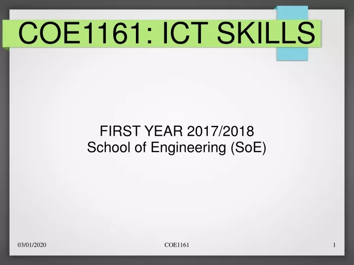 first year 2017 2018 school of engineering soe