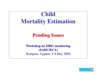 MDG4: Reduce child mortality