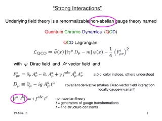 “ Strong Interactions ”