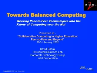 Presented at – “Collaborative Computing in Higher Education:  Peer-to-Peer and Beyond”