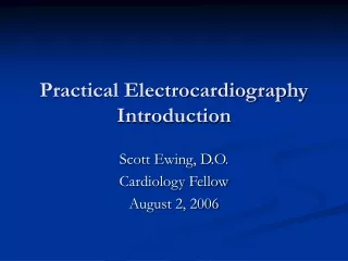 Practical Electrocardiography  Introduction
