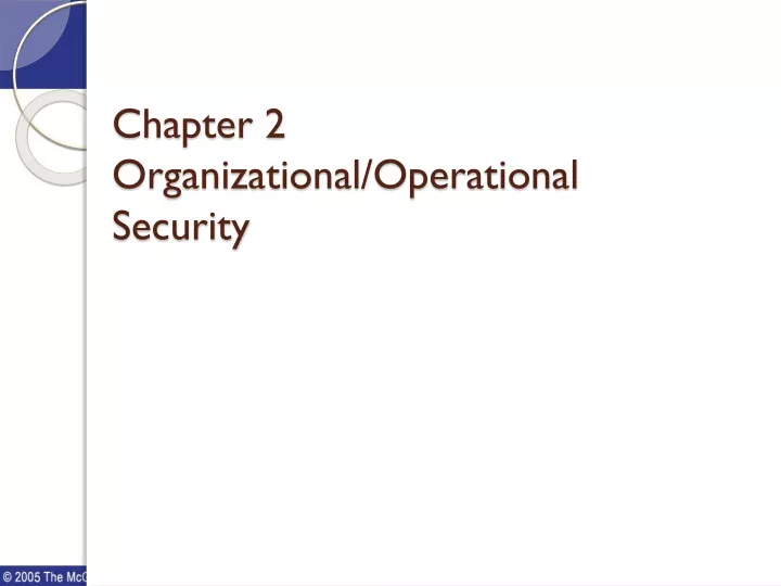 chapter 2 organizational operational security