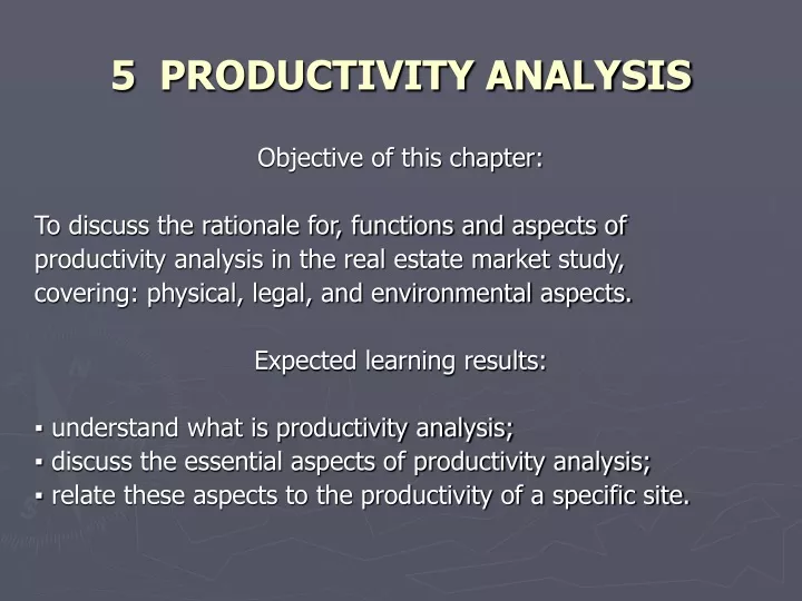 5 productivity analysis