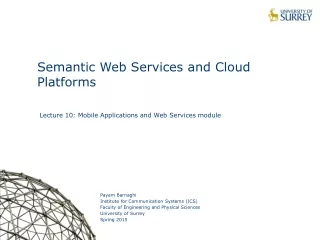 Semantic Web Services and Cloud Platforms