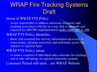 WRAP Fire Tracking Systems Draft