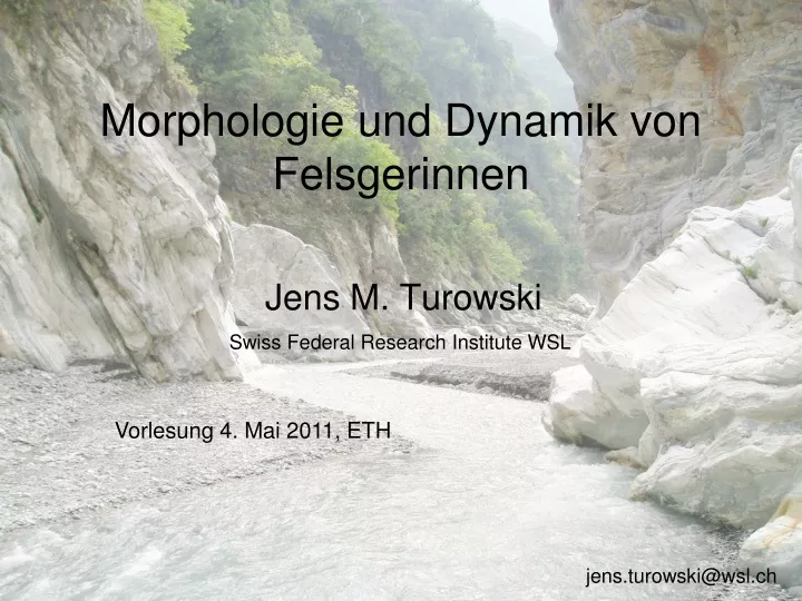 morphologie und dynamik von felsgerinnen