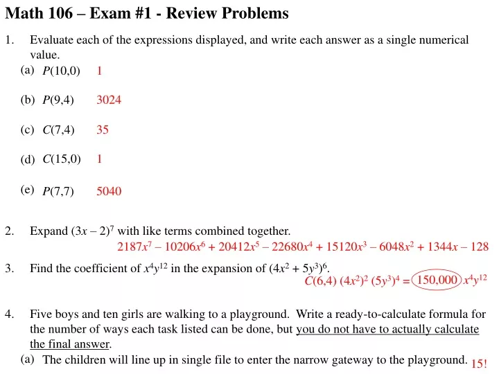 math 106 exam 1 review problems
