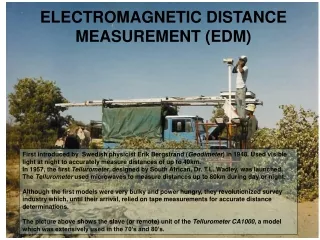ELECTROMAGNETIC DISTANCE MEASUREMENT (EDM)