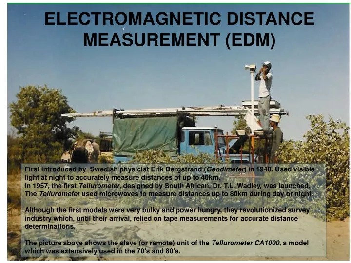 electromagnetic distance measurement edm