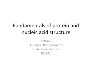 Fundamentals of protein and nucleic acid structure