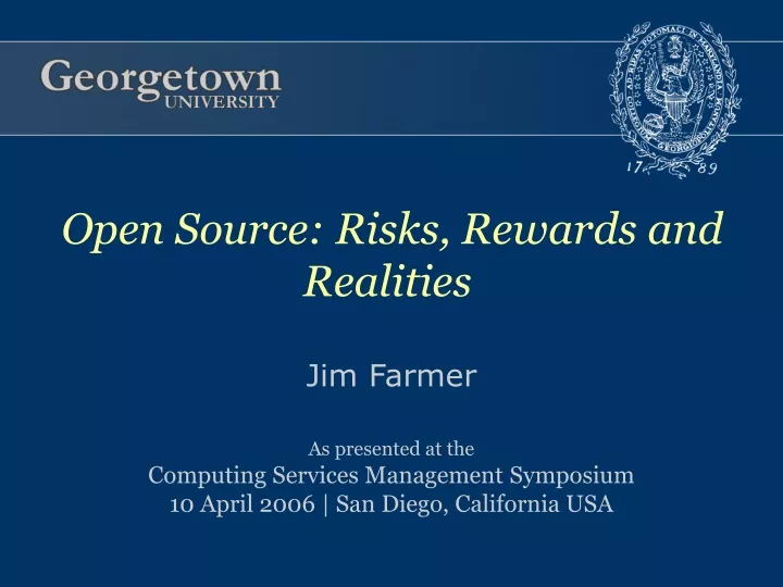 open source risks rewards and realities