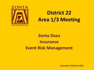 District 22 Area 1/3 Meeting