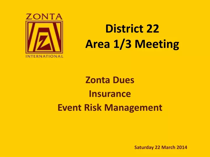 district 22 area 1 3 meeting