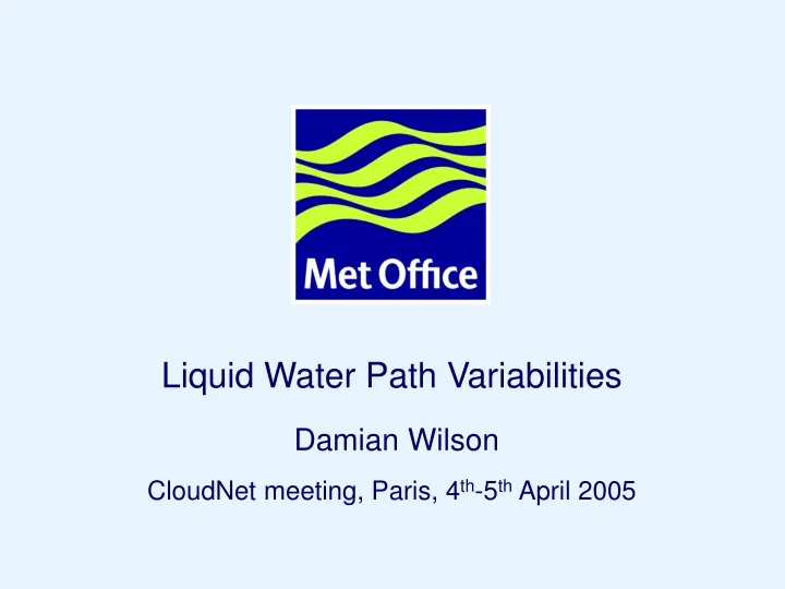 liquid water path variabilities damian wilson