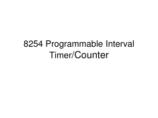 8254 programmable interval timer counter