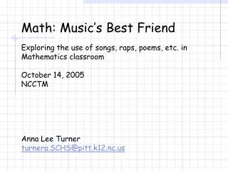 Math: Music’s Best Friend