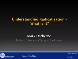 Understanding Radicalisation –  What is it?